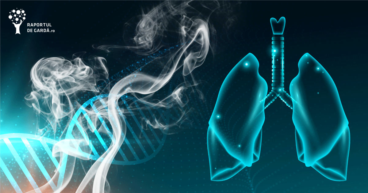 Structură ADN și plămâni, fum de țigară