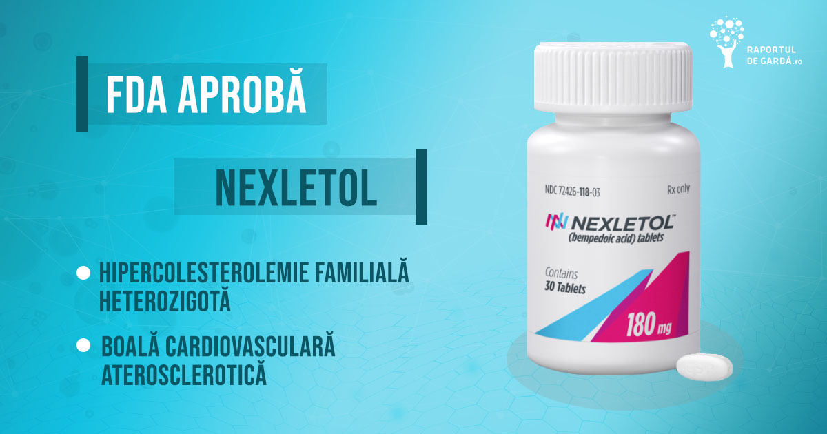 Nexletol utilizat în hipercolesterolemia familială heterozigotă