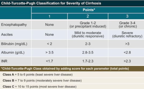 clasificare child pugh