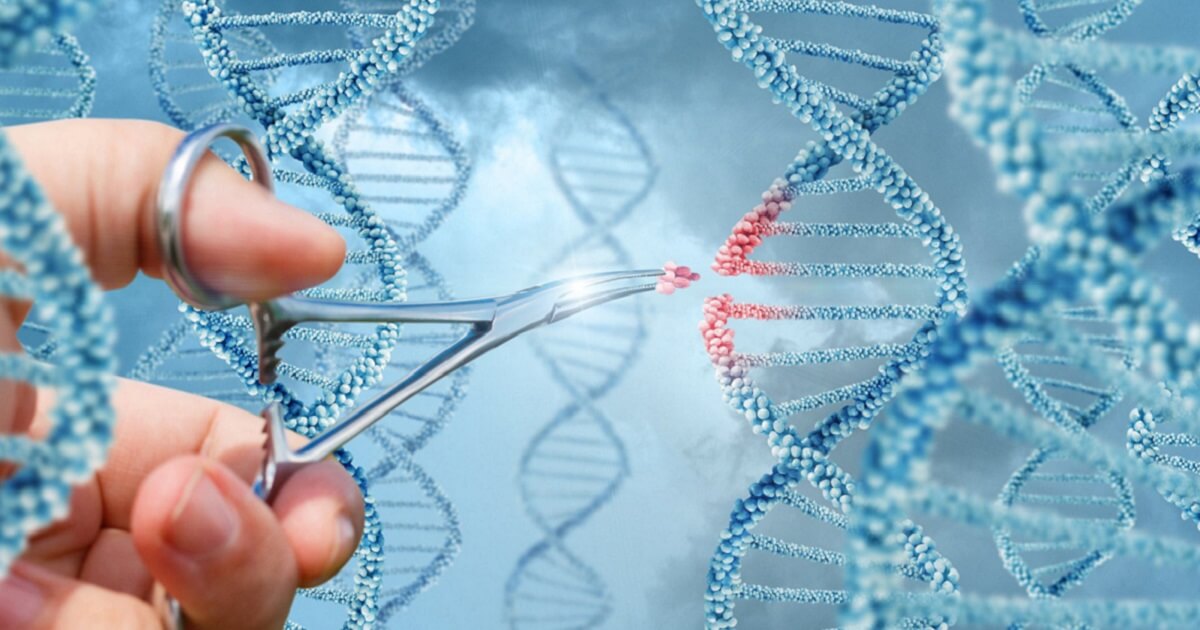 tehnologie de editare genomică - pensă chirurgie extrage fragment din ADN