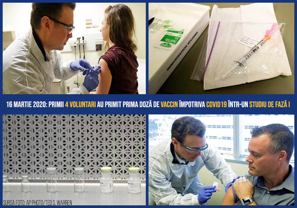 Imagini cu voluntarii din Seattle care au primit primele doze de vaccin mRNA-1273