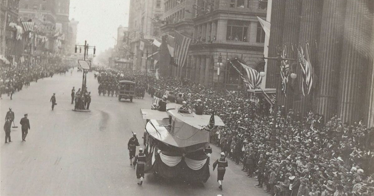 Parada din orașul Philadelphia, din timpul pandemiei de gripă spaniolă din 1918