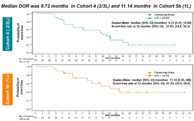 grafic durată mediană răspuns capmatinib cancer pulmonar non-microcelular NSCLC mutație exon 14 MET metastatic avansat