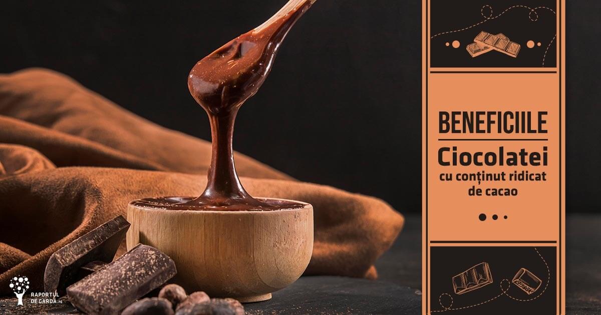 Beneficiile ciocolatei cu conținut ridicat de cacao