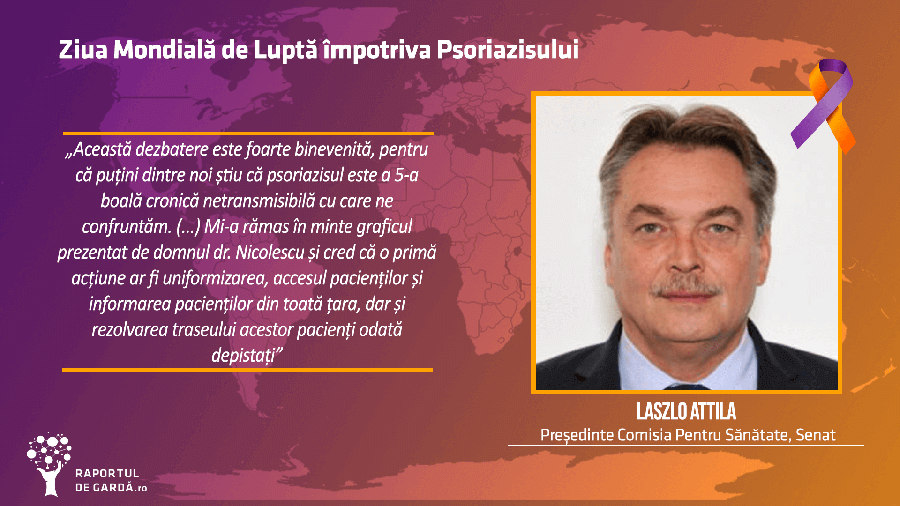 Dr. Laszlo Attila la evenimentul dedicat Zilei Mondiale a Psoriazisului